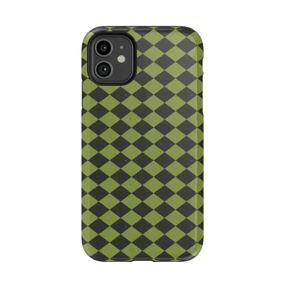 Wicked Hex | Green Checkered Case Phone Case get.casely Essential iPhone 11