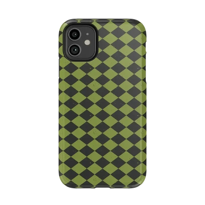 Wicked Hex | Green Checkered Case Phone Case get.casely Essential iPhone 11