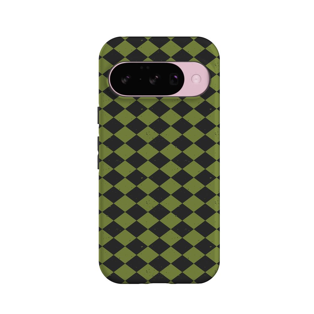 Wicked Hex | Green Checkered Case Phone Case get.casely Essential + MagSafe® Google Pixel 10