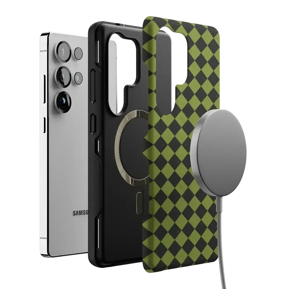Wicked Hex | Green Checkered Case Phone Case get.casely
