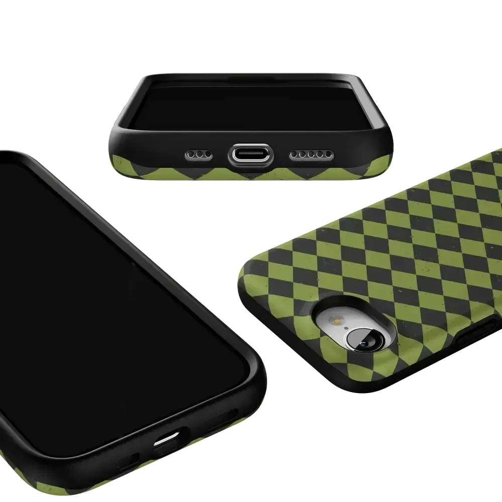 Wicked Hex | Green Checkered Case Phone Case get.casely