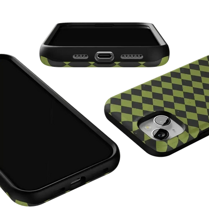 Wicked Hex | Green Checkered Case Phone Case get.casely