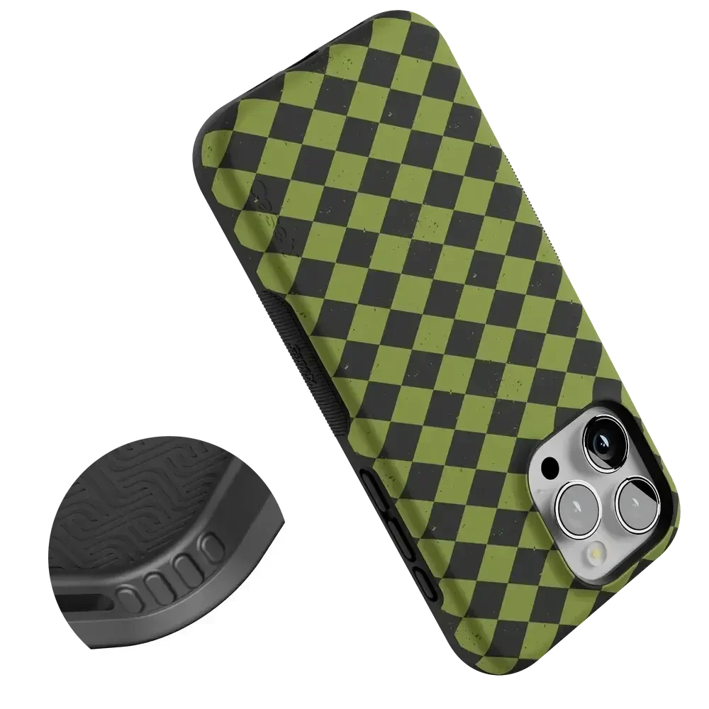 Wicked Hex | Green Checkered Case Phone Case get.casely