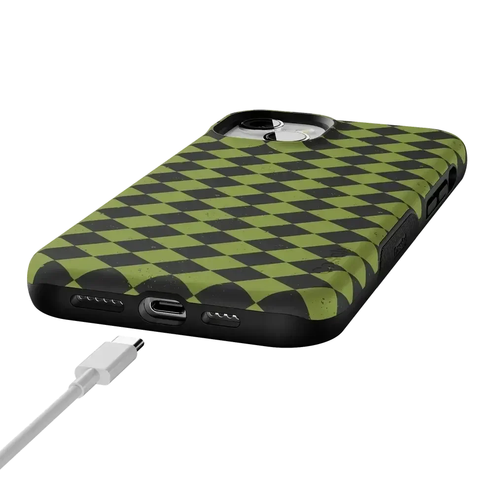Wicked Hex | Green Checkered Case Phone Case get.casely