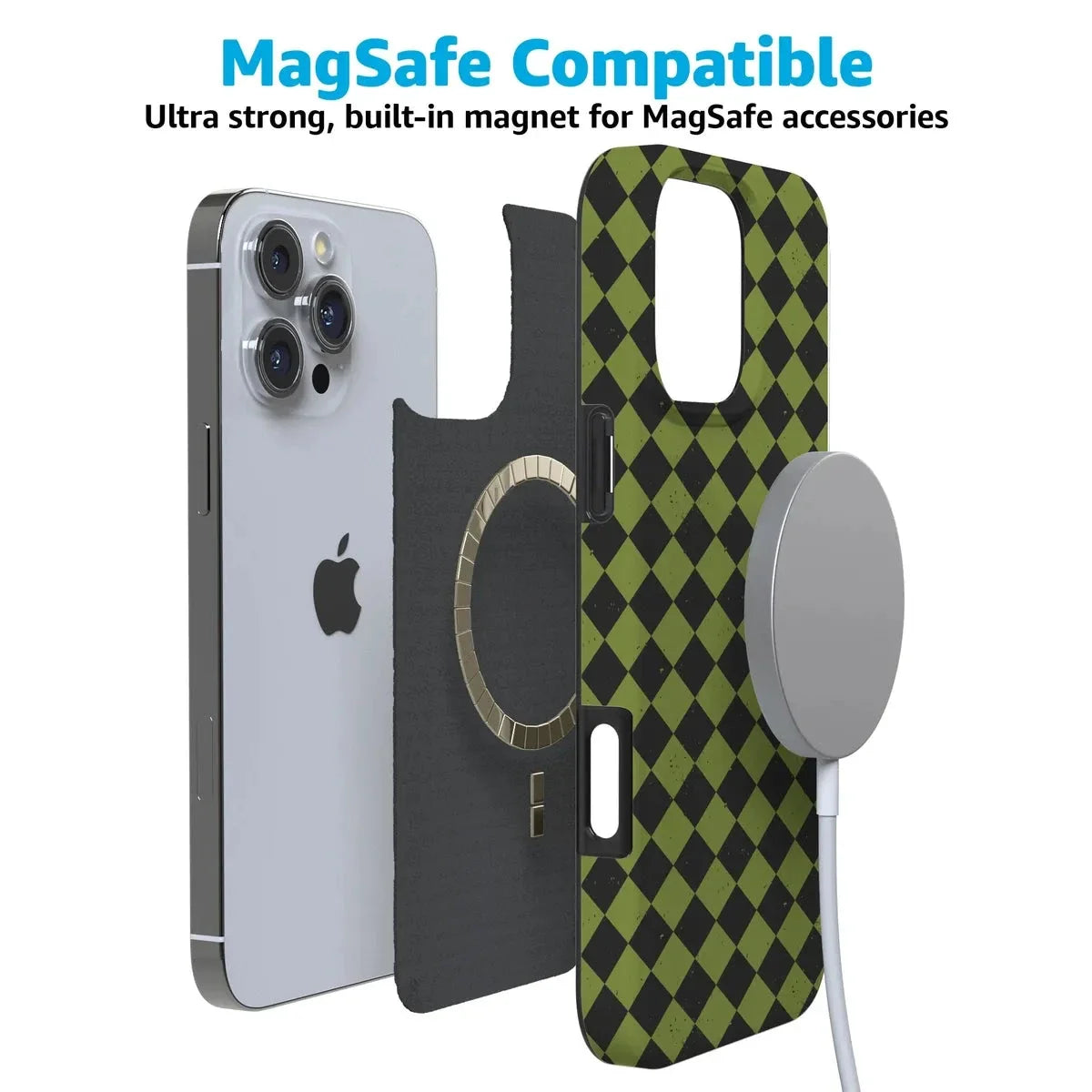 Wicked Hex | Green Checkered Case Phone Case get.casely
