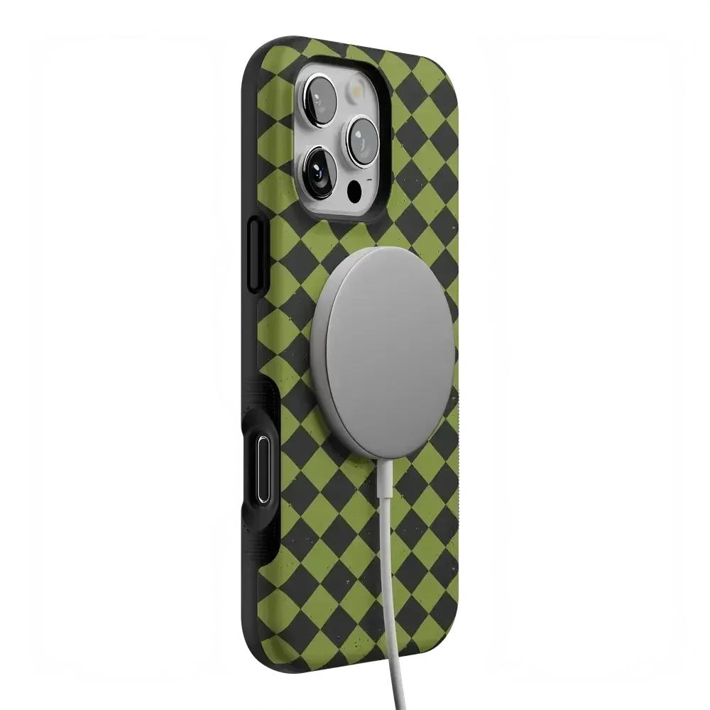 Wicked Hex | Green Checkered Case Phone Case get.casely