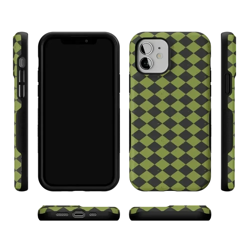 Wicked Hex | Green Checkered Case Phone Case get.casely