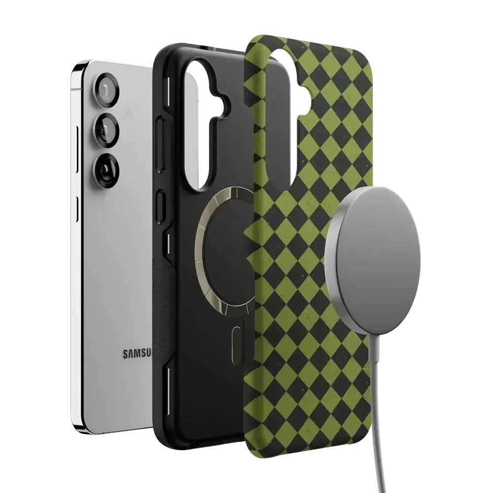 Wicked Hex | Green Checkered Case Phone Case get.casely
