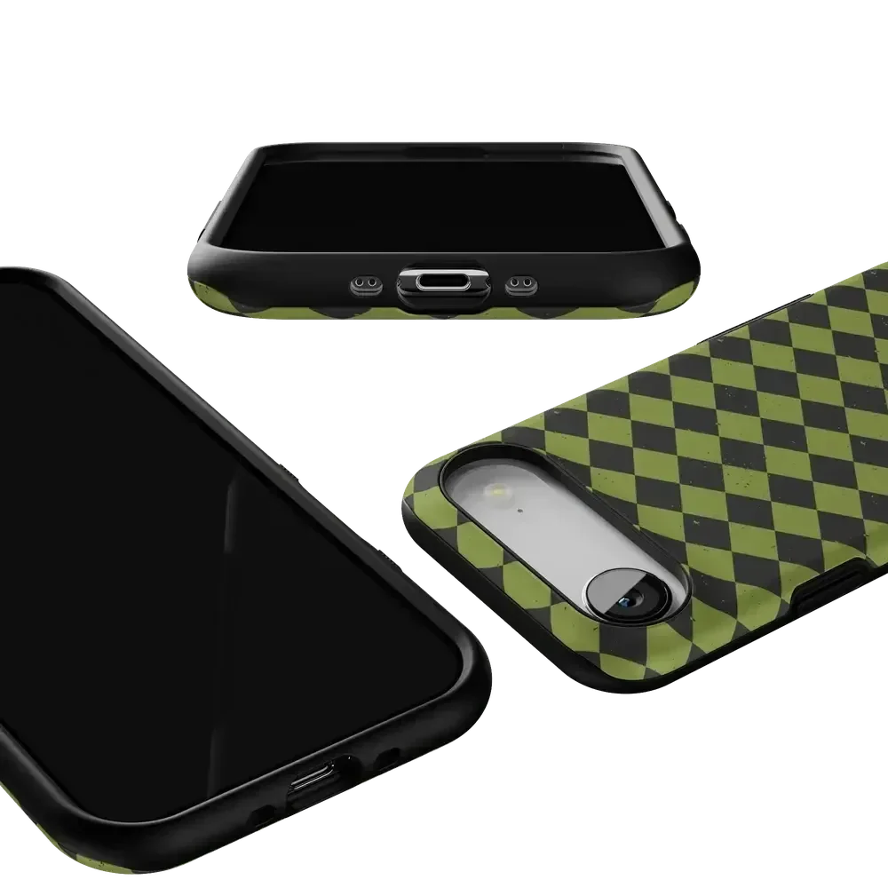 Wicked Hex | Green Checkered Case Phone Case get.casely
