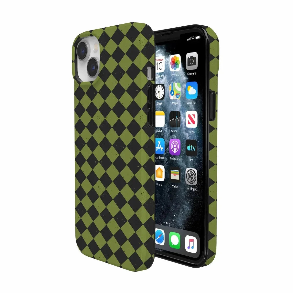 Wicked Hex | Green Checkered Case Phone Case get.casely