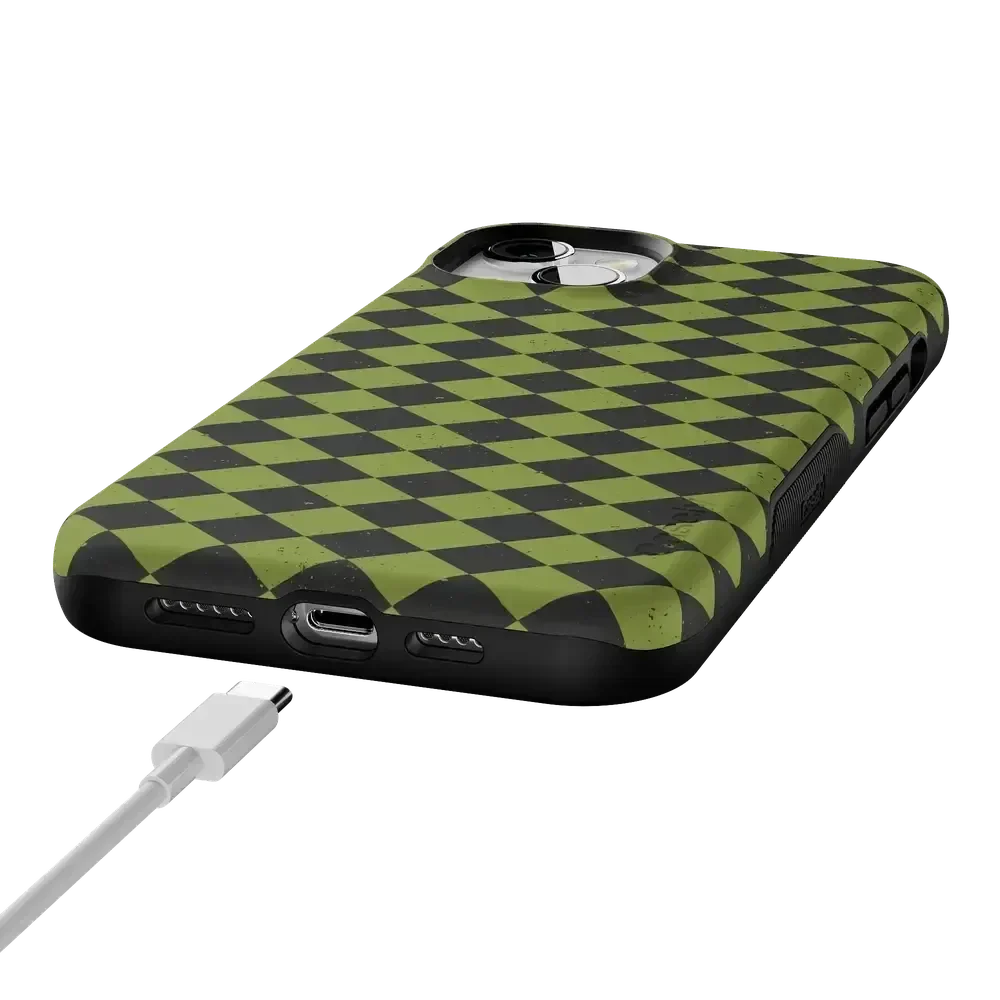 Wicked Hex | Green Checkered Case Phone Case get.casely