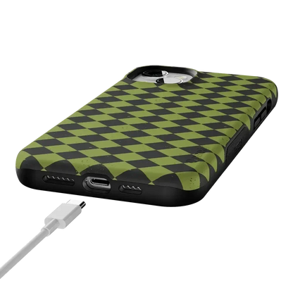 Wicked Hex | Green Checkered Case Phone Case get.casely