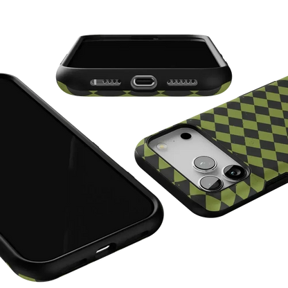 Wicked Hex | Green Checkered Case Phone Case get.casely