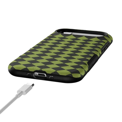 Wicked Hex | Green Checkered Case Phone Case get.casely
