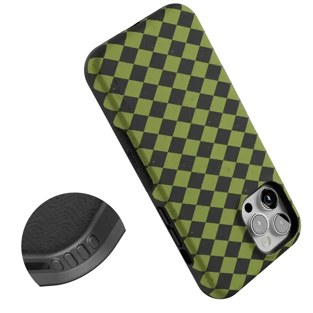 Wicked Hex | Green Checkered Case Phone Case get.casely