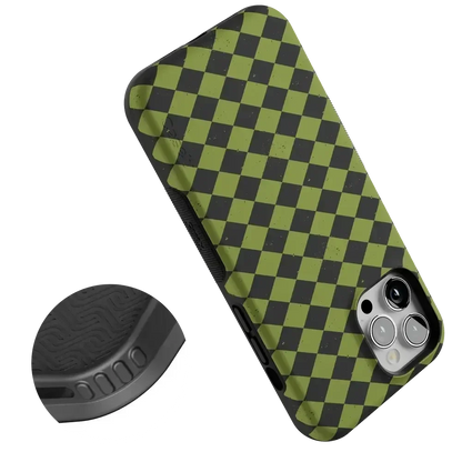 Wicked Hex | Green Checkered Case Phone Case get.casely