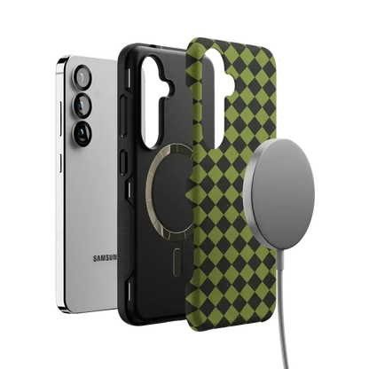 Wicked Hex | Green Checkered Case Phone Case get.casely