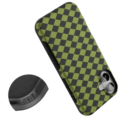 Wicked Hex | Green Checkered Case Phone Case get.casely