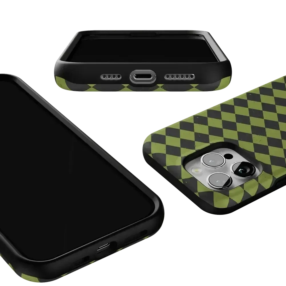 Wicked Hex | Green Checkered Case Phone Case get.casely