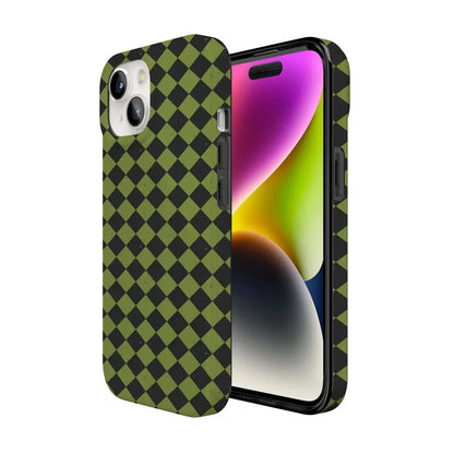 Wicked Hex | Green Checkered Case Phone Case get.casely
