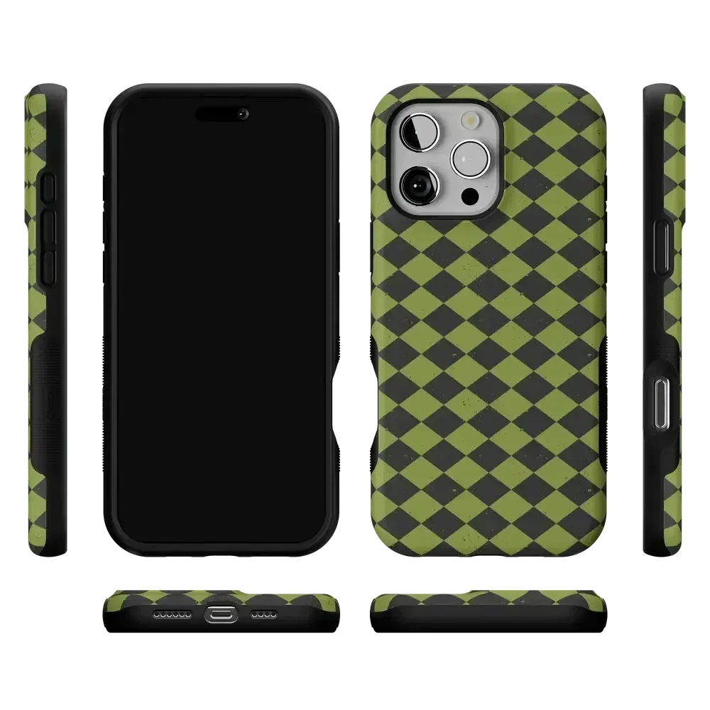Wicked Hex | Green Checkered Case Phone Case get.casely