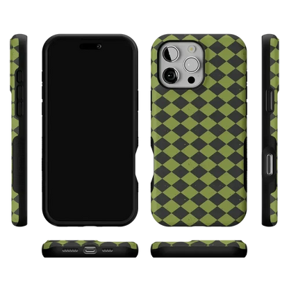 Wicked Hex | Green Checkered Case Phone Case get.casely