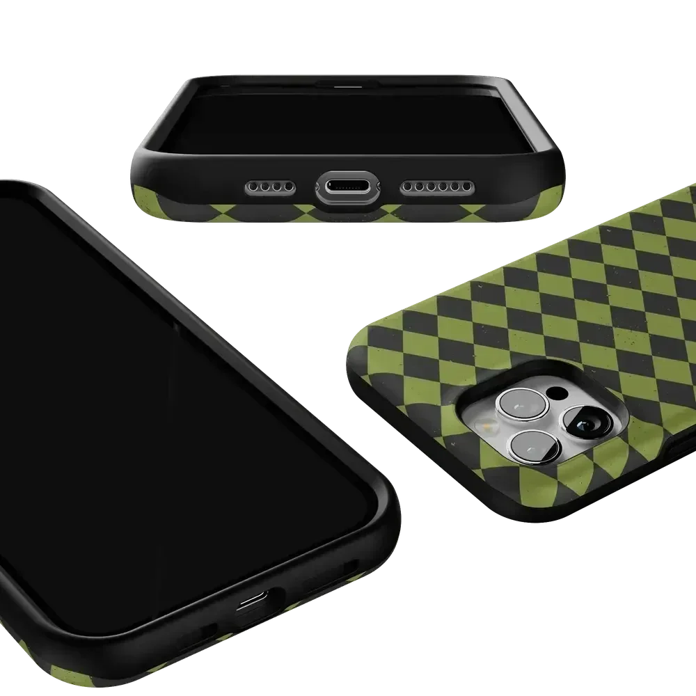 Wicked Hex | Green Checkered Case Phone Case get.casely