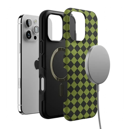 Wicked Hex | Green Checkered Case Phone Case get.casely