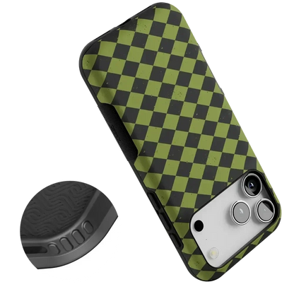Wicked Hex | Green Checkered Case Phone Case get.casely