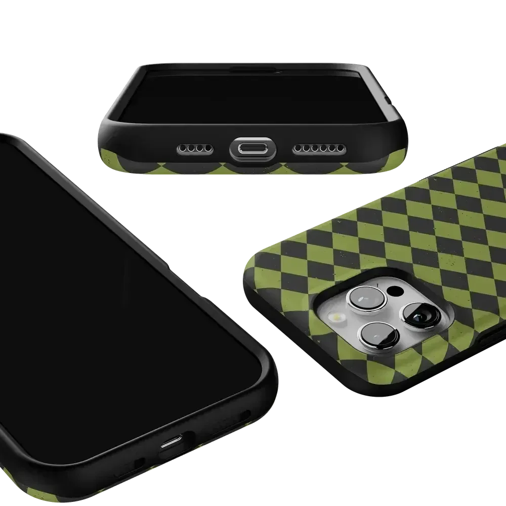 Wicked Hex | Green Checkered Case Phone Case get.casely