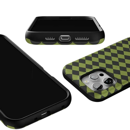 Wicked Hex | Green Checkered Case Phone Case get.casely