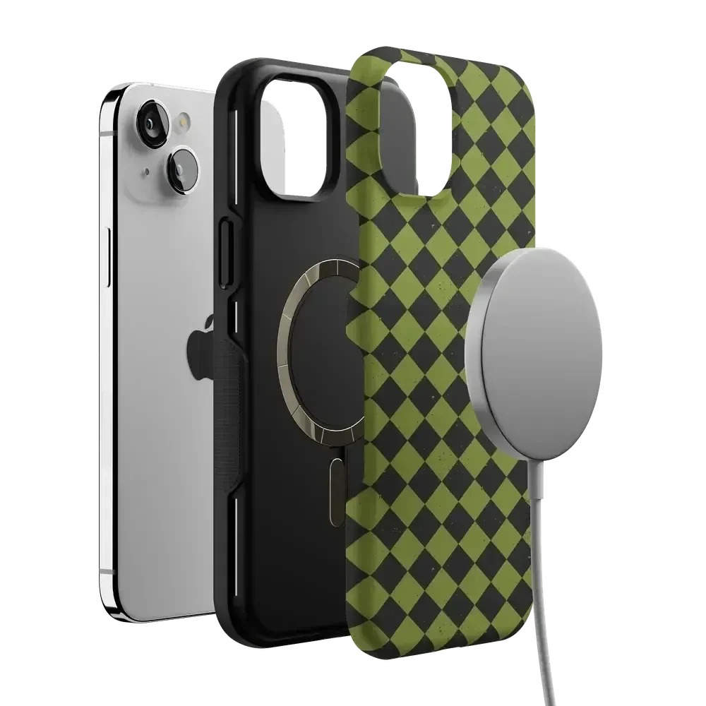 Wicked Hex | Green Checkered Case Phone Case get.casely