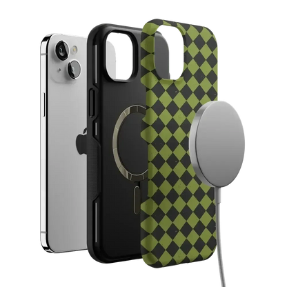 Wicked Hex | Green Checkered Case Phone Case get.casely