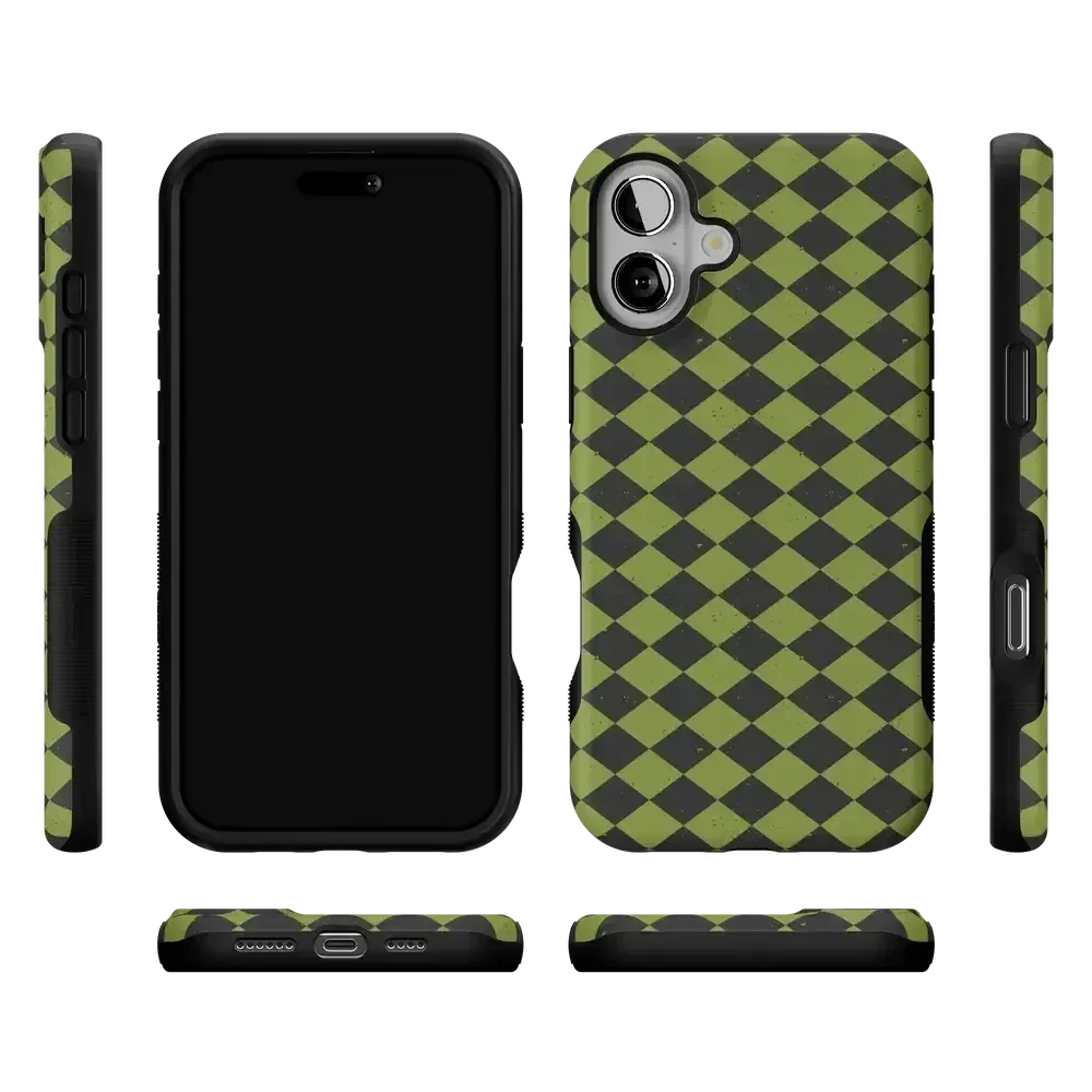 Wicked Hex | Green Checkered Case Phone Case get.casely