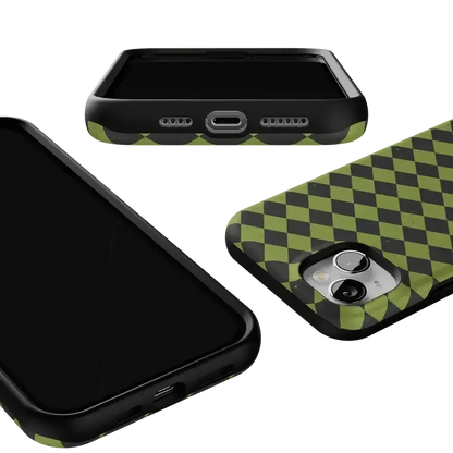 Wicked Hex | Green Checkered Case Phone Case get.casely