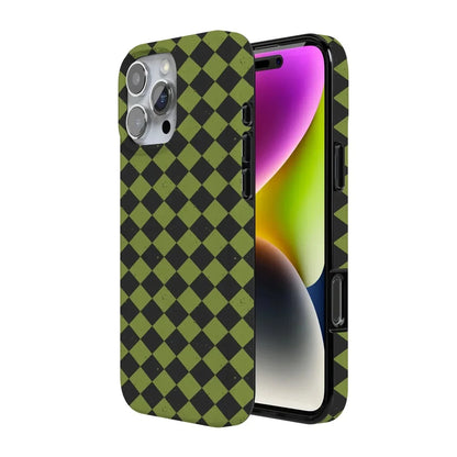 Wicked Hex | Green Checkered Case Phone Case get.casely