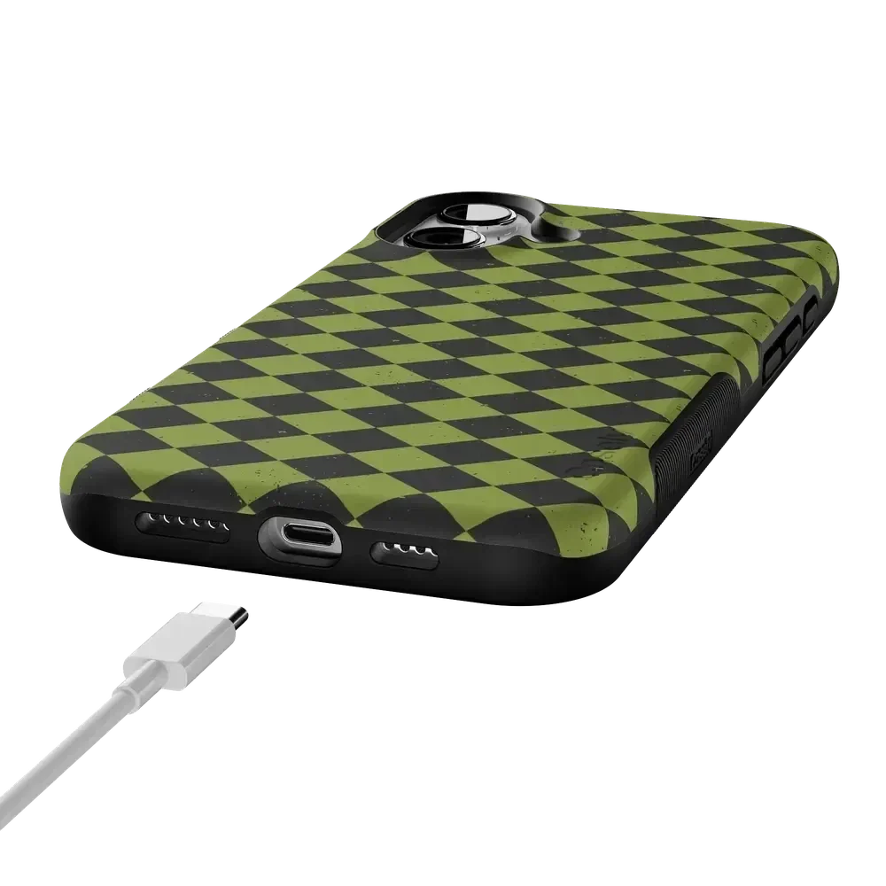 Wicked Hex | Green Checkered Case Phone Case get.casely
