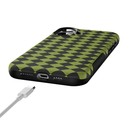 Wicked Hex | Green Checkered Case Phone Case get.casely