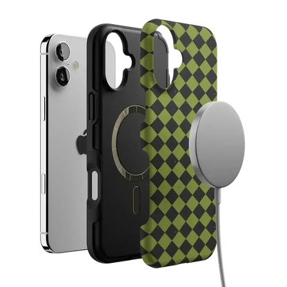 Wicked Hex | Green Checkered Case Phone Case get.casely