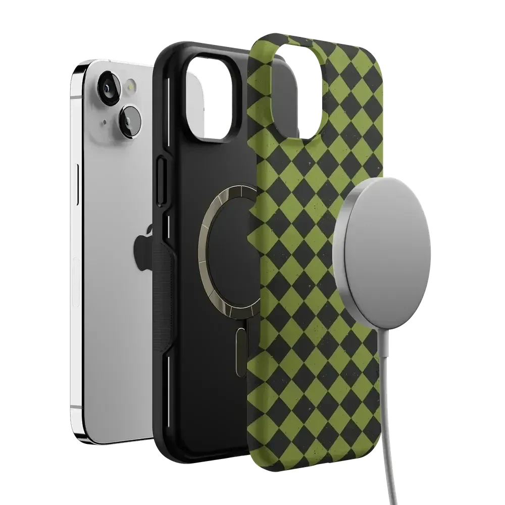 Wicked Hex | Green Checkered Case Phone Case get.casely