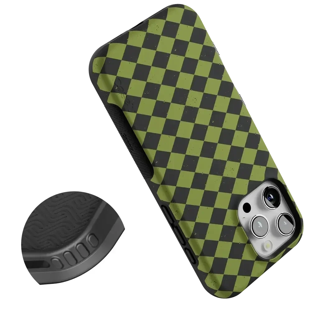 Wicked Hex | Green Checkered Case Phone Case get.casely