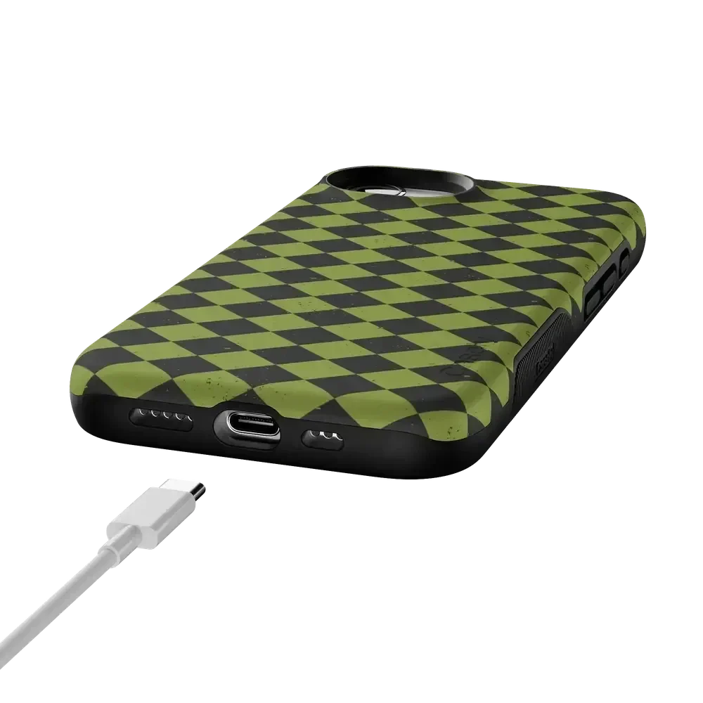 Wicked Hex | Green Checkered Case Phone Case get.casely