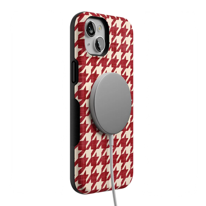 Scarlet Stitch | Red Houndstooth Case