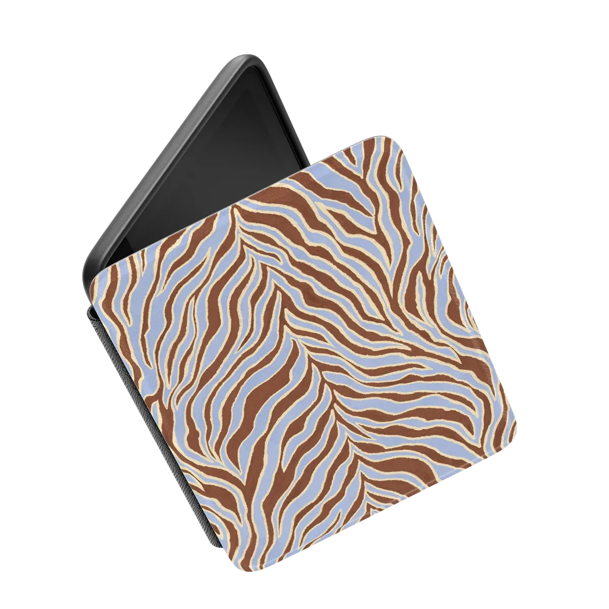 Untamed | Brown & Blue Zebra Kindle Case