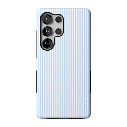 Stripes and the City | Light Blue Pinstripe Case - Galaxy S25 Ultra