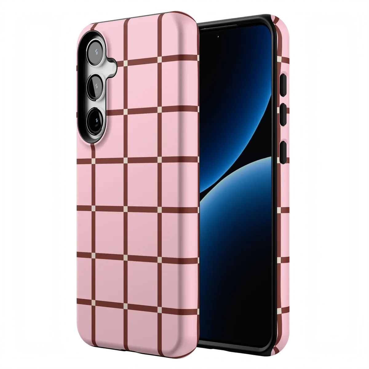 Uptown Gridlock | Pink Checkerboard Case