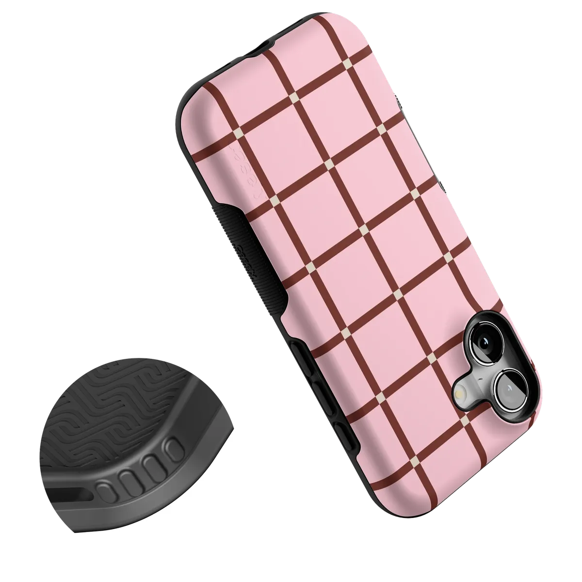 Uptown Gridlock | Pink Checkerboard Case