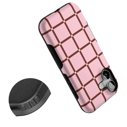 Uptown Gridlock | Pink Checkerboard Case