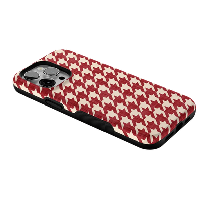 Scarlet Stitch | Red Houndstooth Case