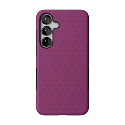 On the Dot | Plum Polka Dot Case - Galaxy S25 Plus